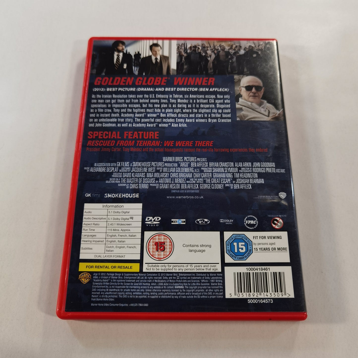Argo (2012) - DVD UK 2013