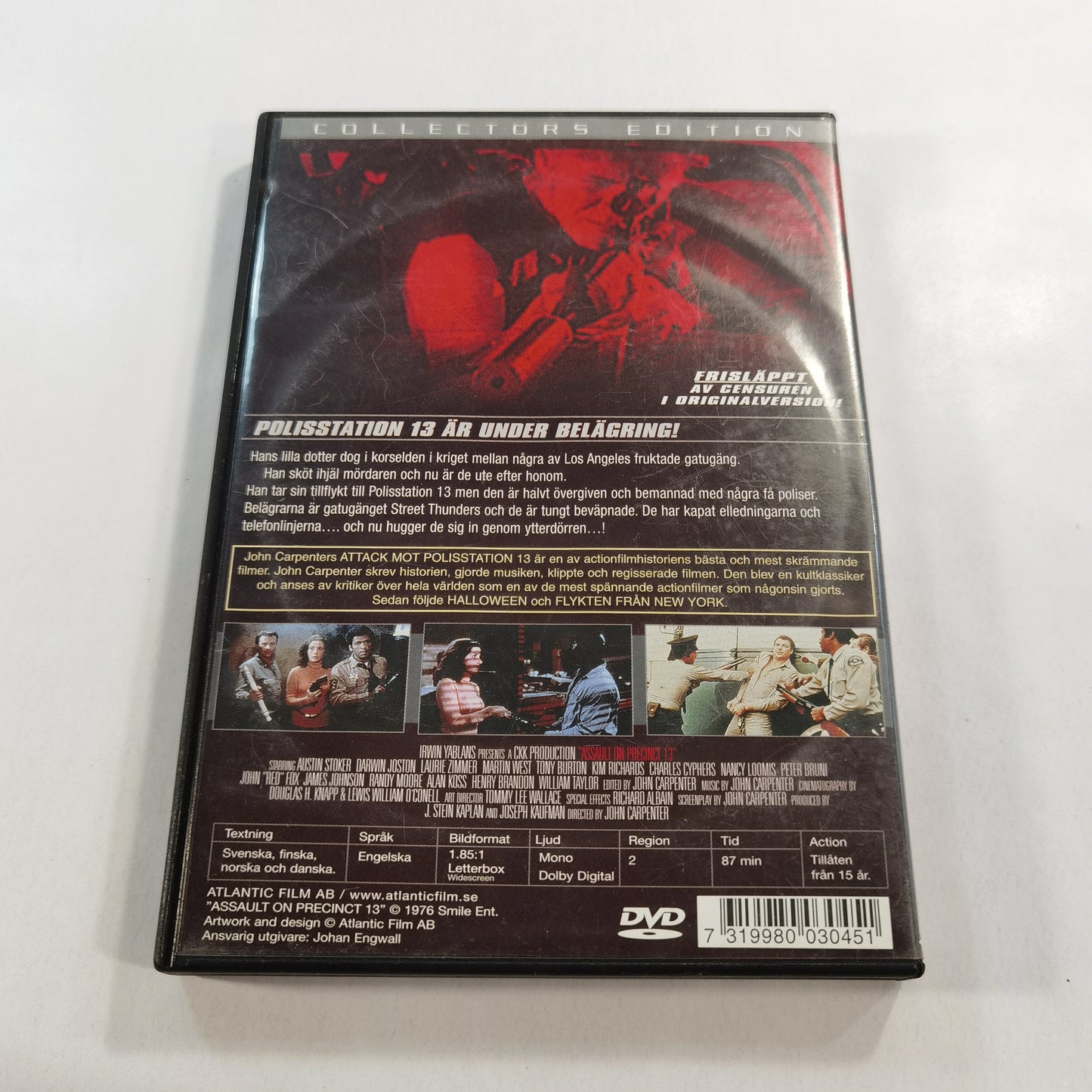 Assault on Precinct 13 ( Attack Mot Polisstationen 13 ) (1976) - DVD SE Collector's Edition