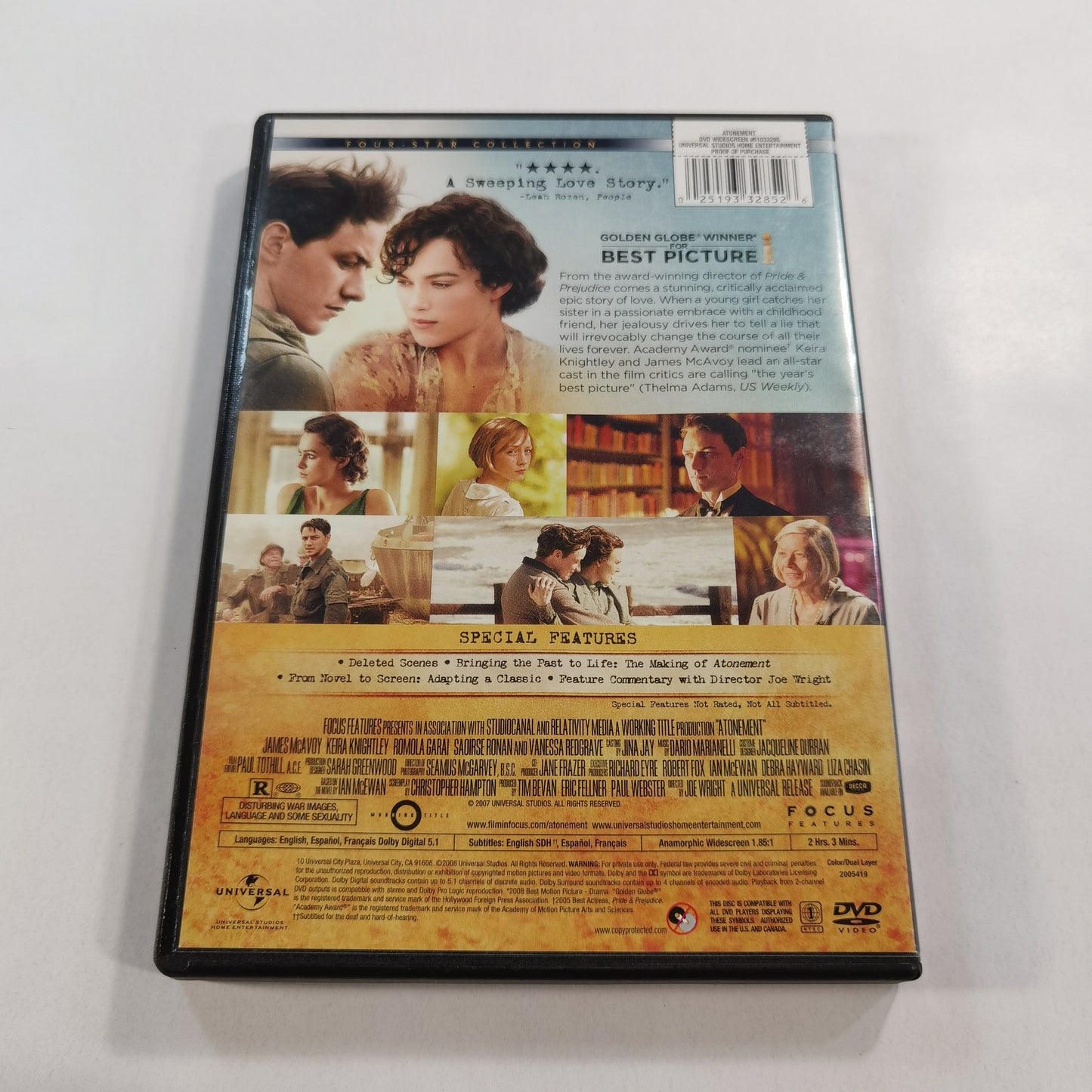 Atonement (2007) - DVD US 2008 Four-Star Collection