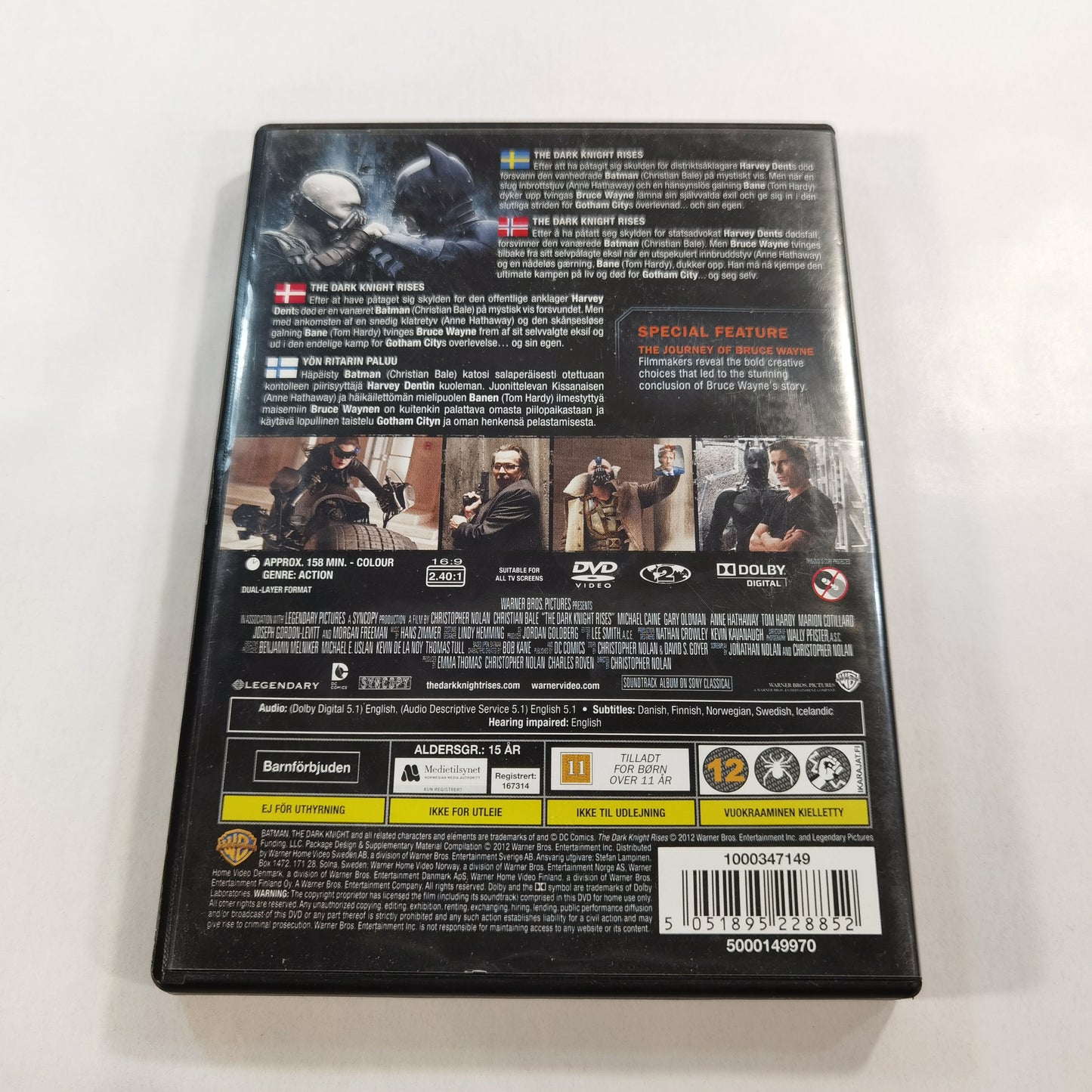 Batman: The Dark Knight Rises (2012) - DVD SE NO DK FI 2012