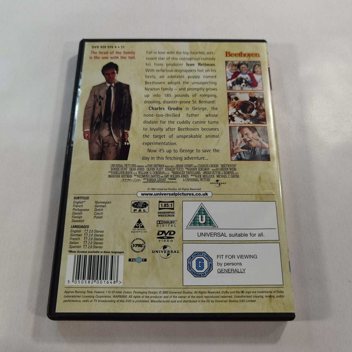 Beethoven (1992) - DVD UK 2003