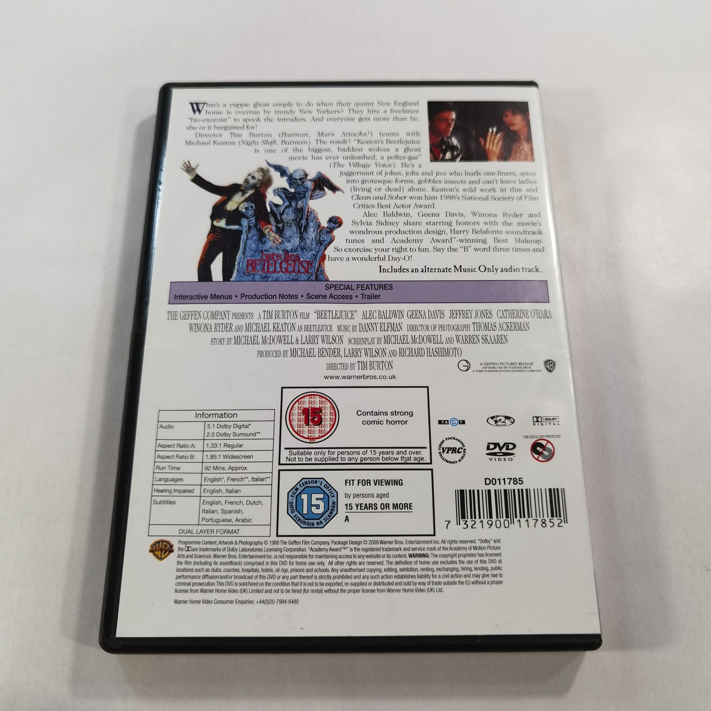 Beetlejuice (1988) - DVD UK 2009