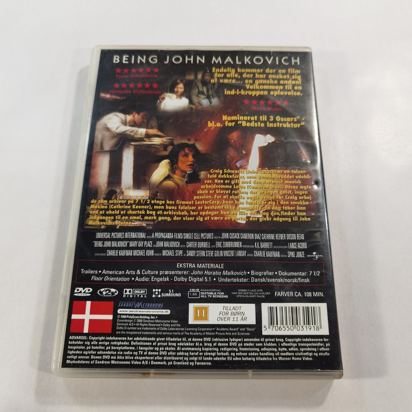Being John Malkovich (1999) - DVD DK 2000