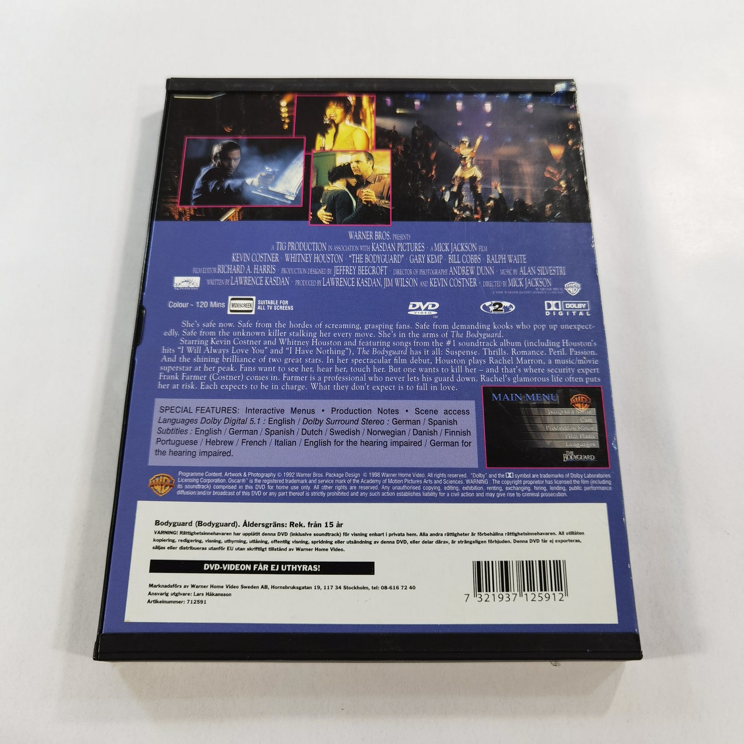 The Bodyguard (1992) - DVD SE 1998 Snap Case