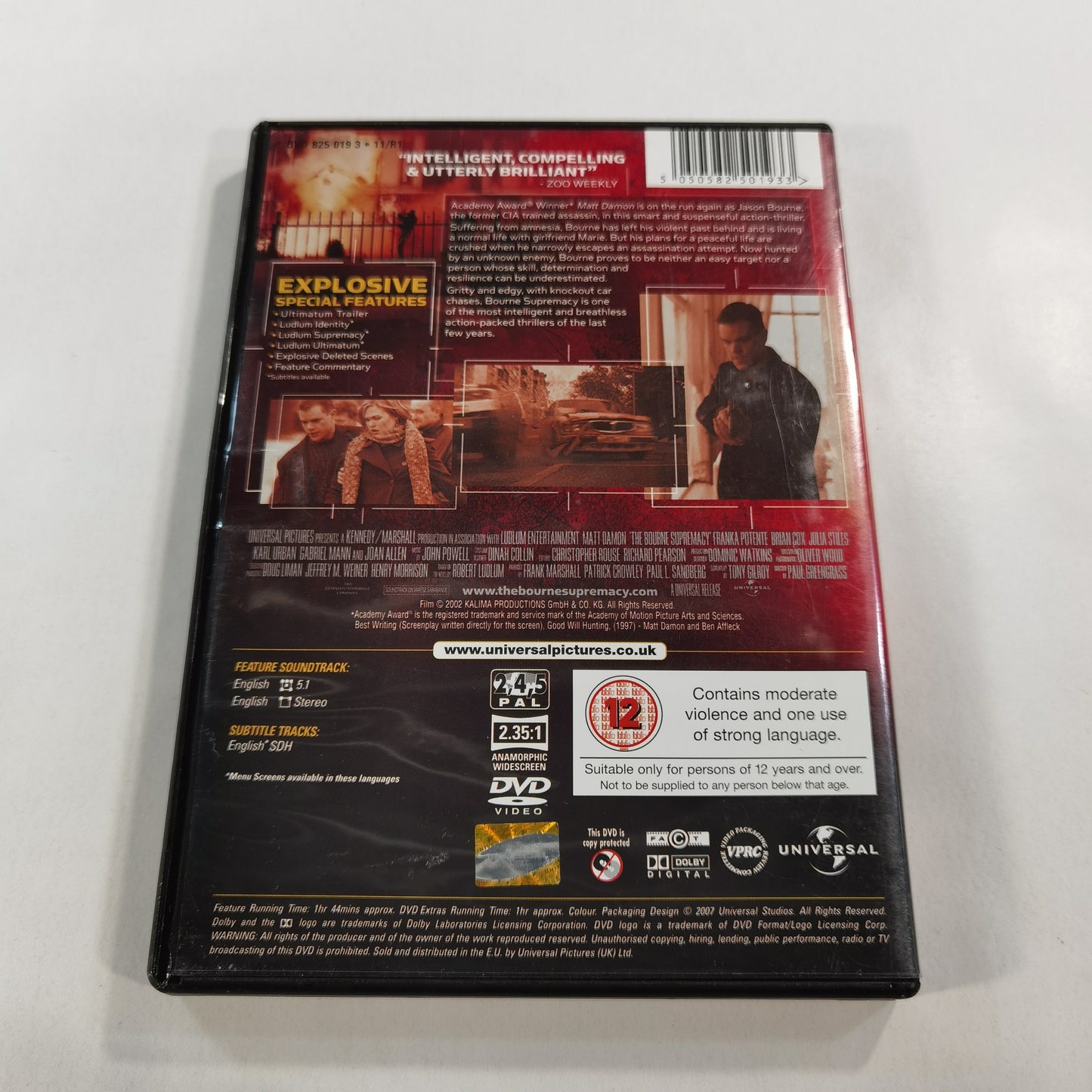 The Bourne Supremacy (2004) - DVD UK 2007