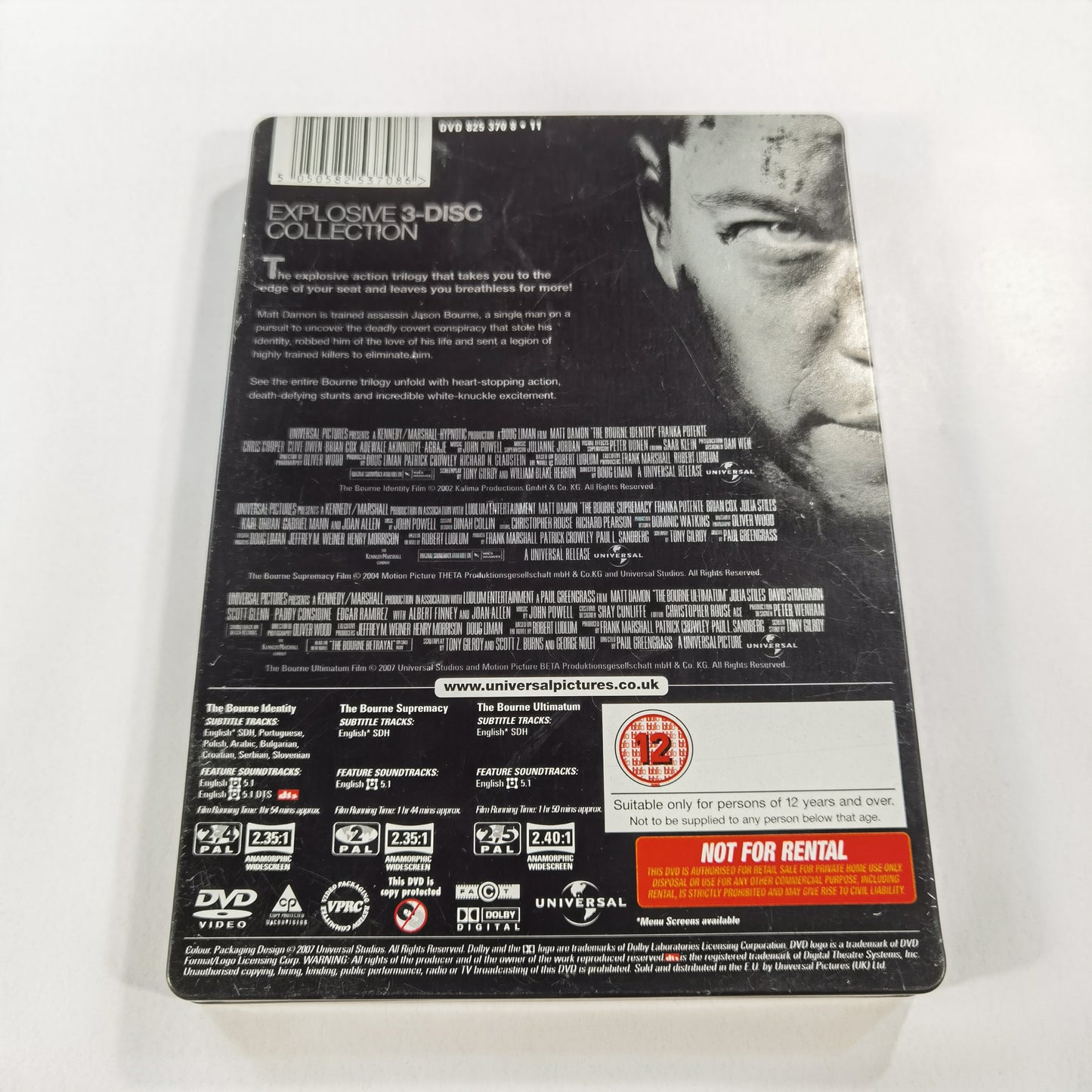 The Bourne: Ultimate Collection - DVD UK 2007 Steelbook