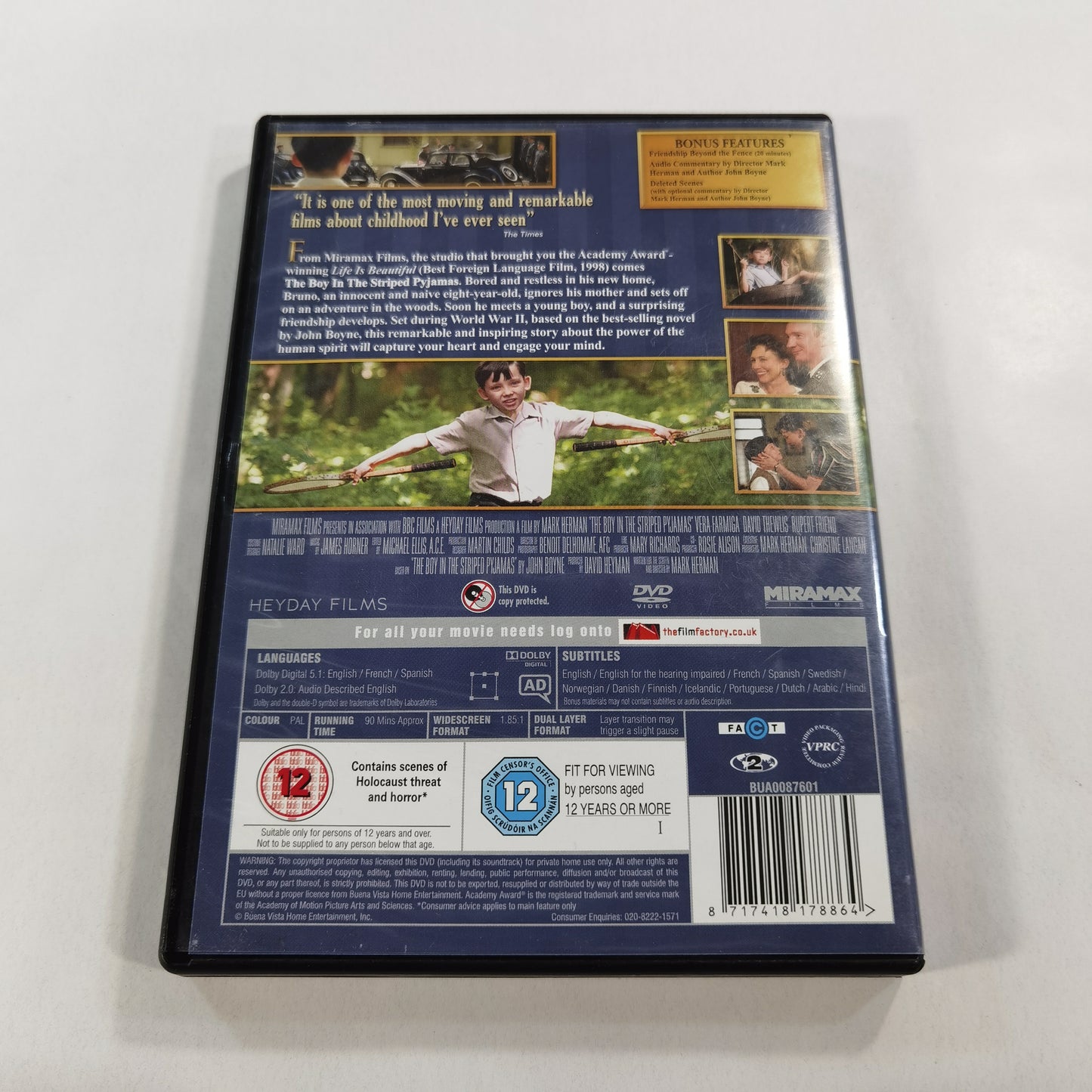 The Boy in the Striped Pajamas (2008) - DVD UK Z1A