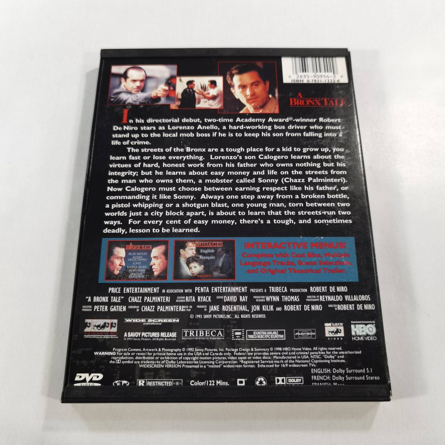 A Bronx Tale (1993) - DVD US 1998 Snap Case