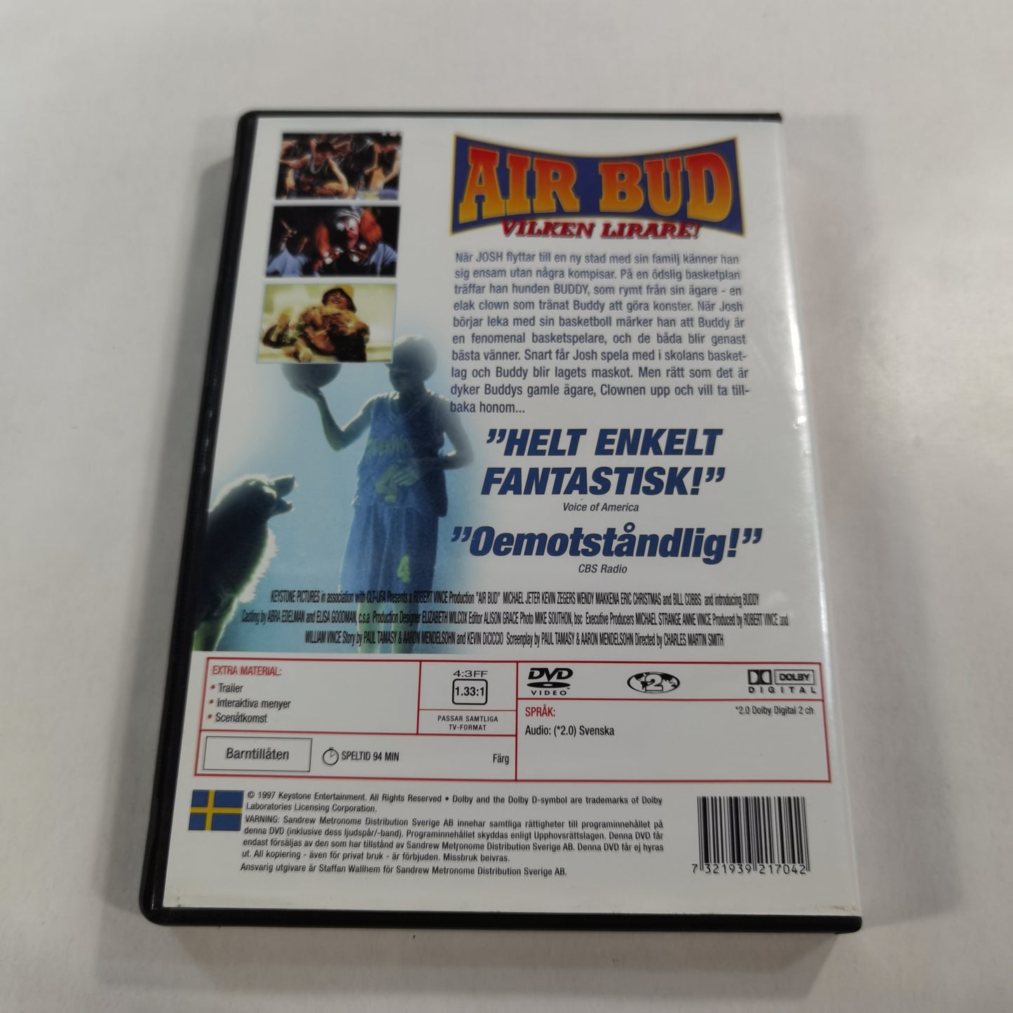 Buddies: Air Bud (1997) - DVD SE