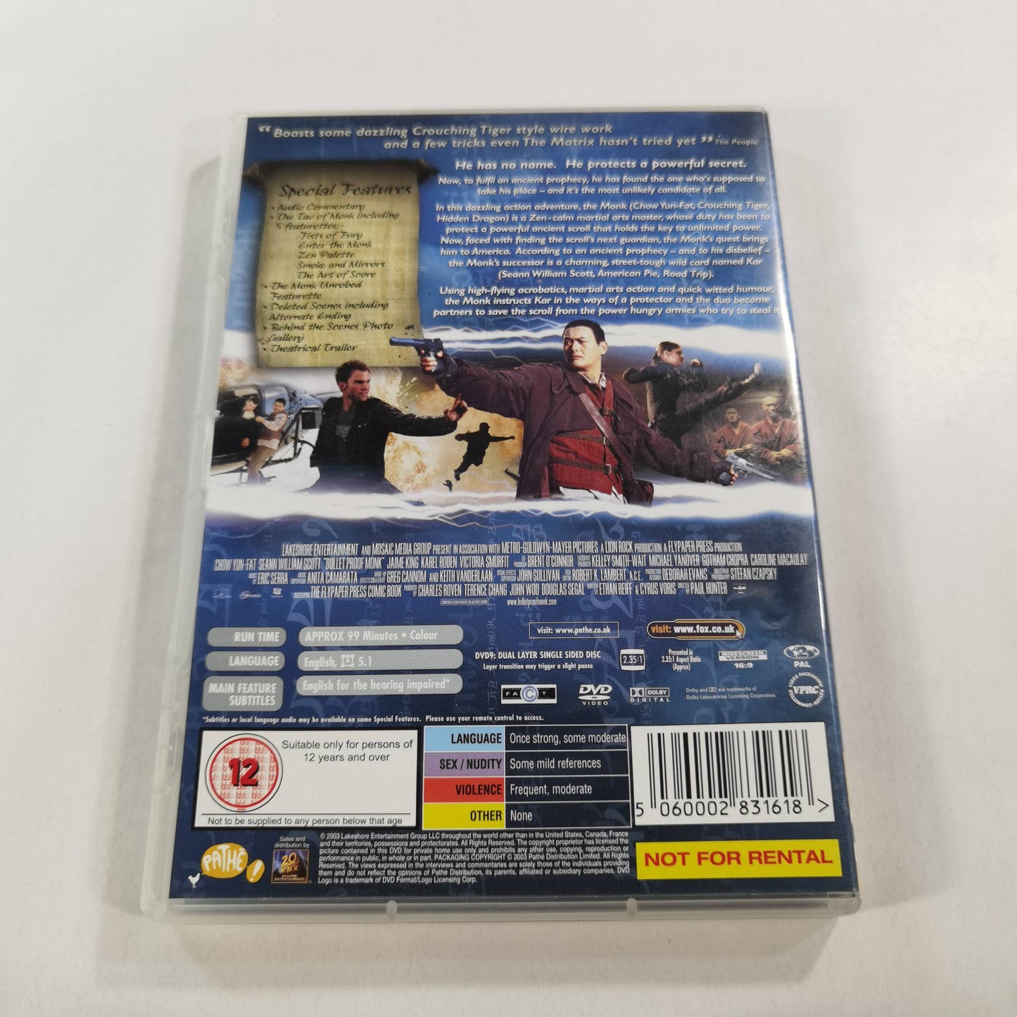 Bulletproof Monk (2003) - DVD UK 2003