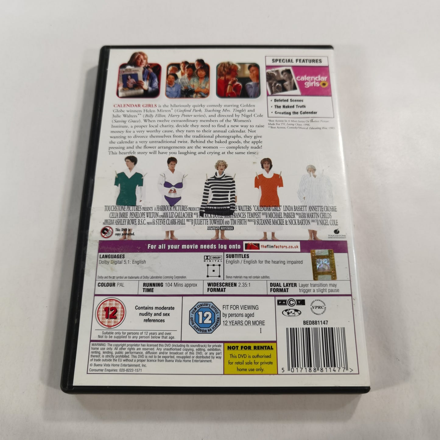 Calendar Girls (2003) - DVD UK Z1A