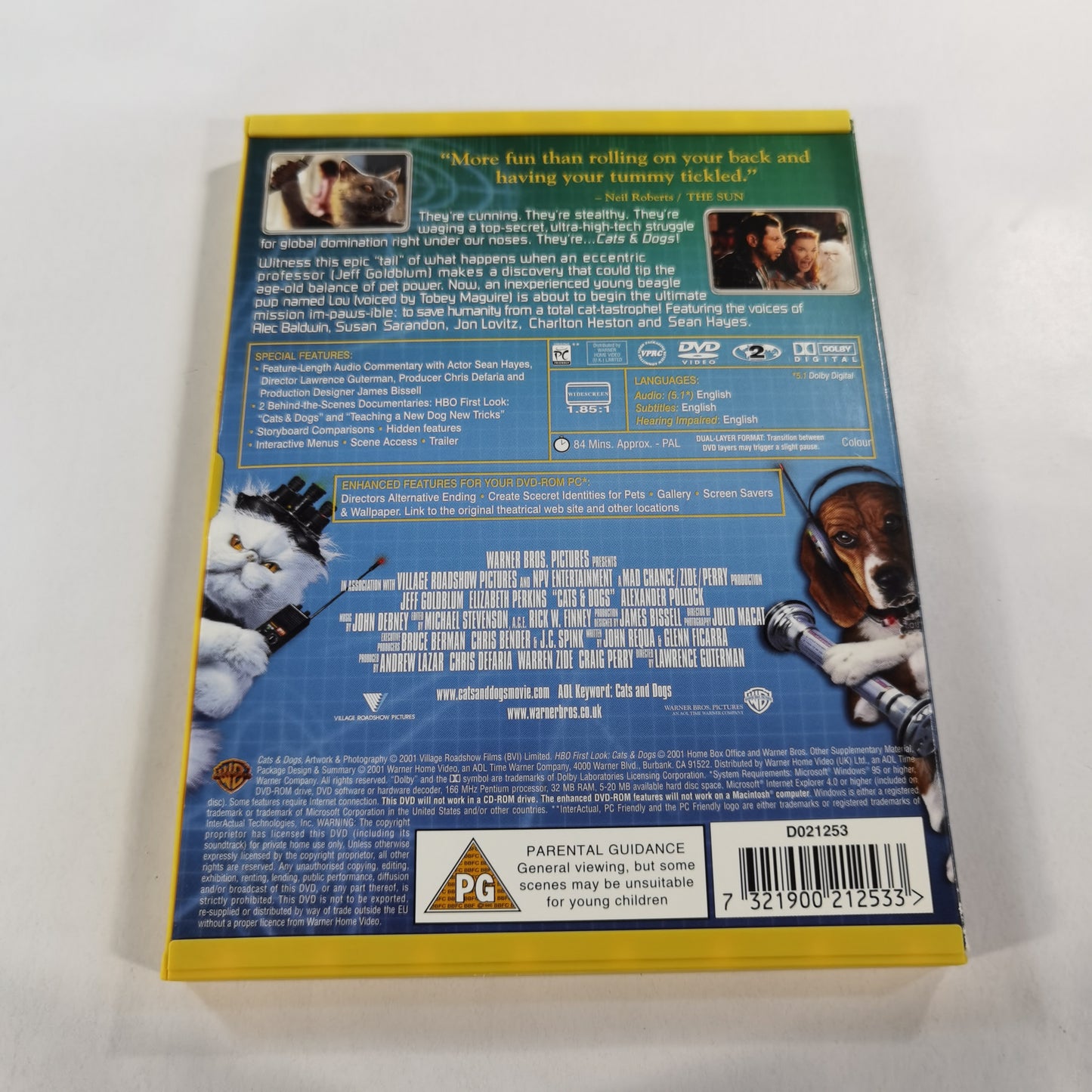 Cats & Dogs (2001) - DVD UK 2001 Snap Case