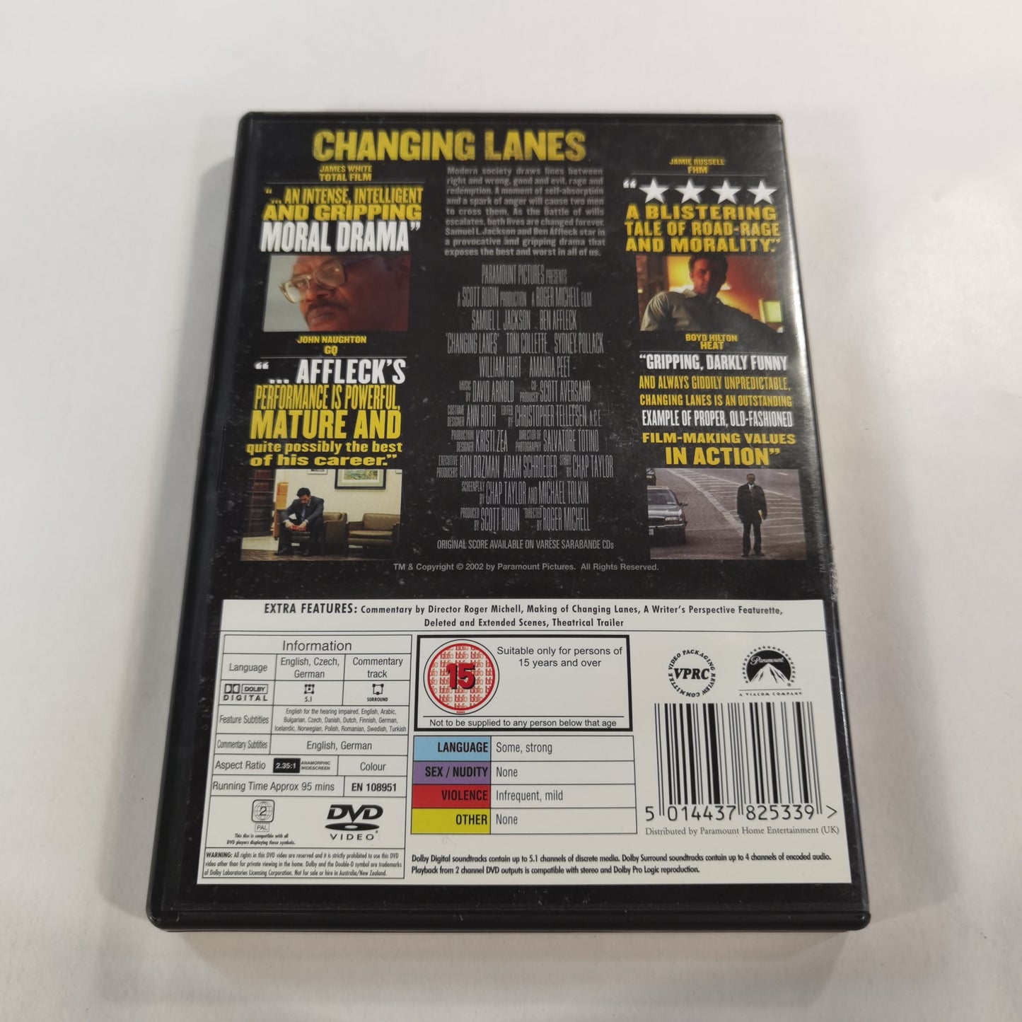 Changing Lanes (2002) - DVD UK 2003