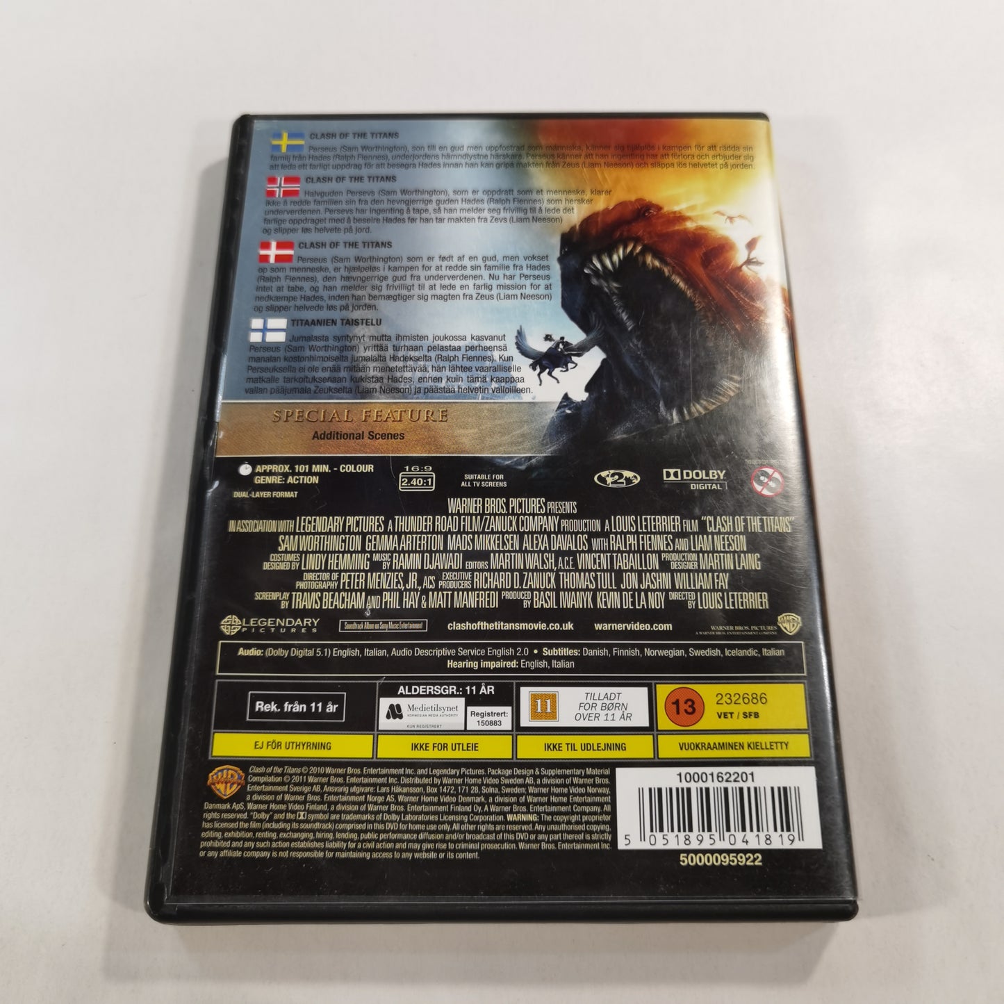 Clash of the Titans (2010) - DVD SE NO DK FI 2011