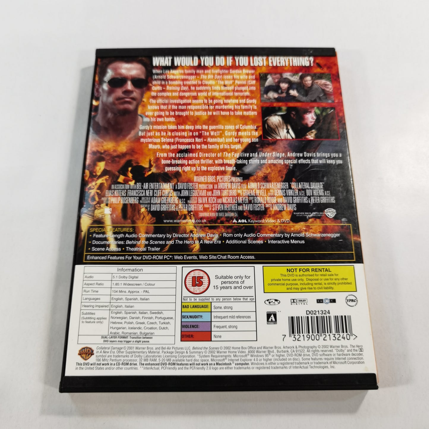 Collateral Damage (2002) - DVD 7321900213240 Snap Case