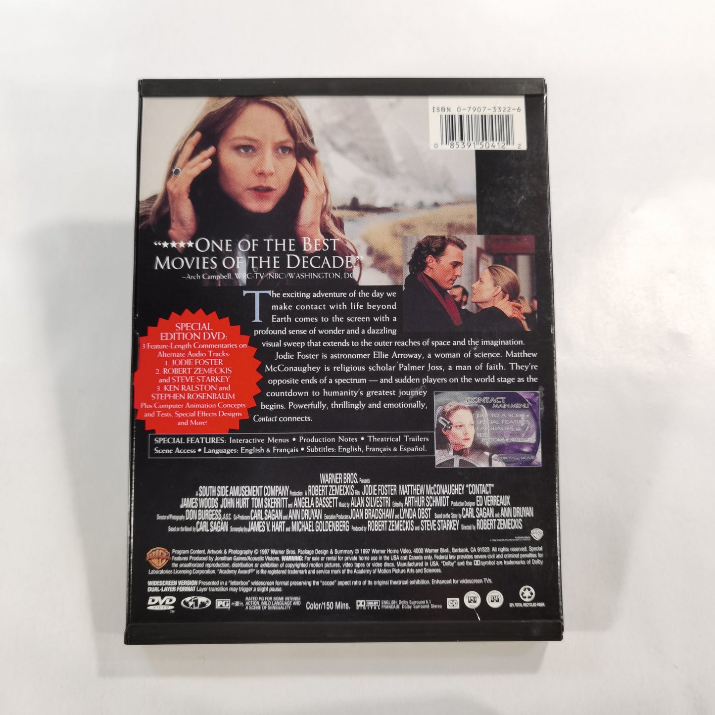 Contact (1997) - DVD US 1997 Special Edition Snap Case