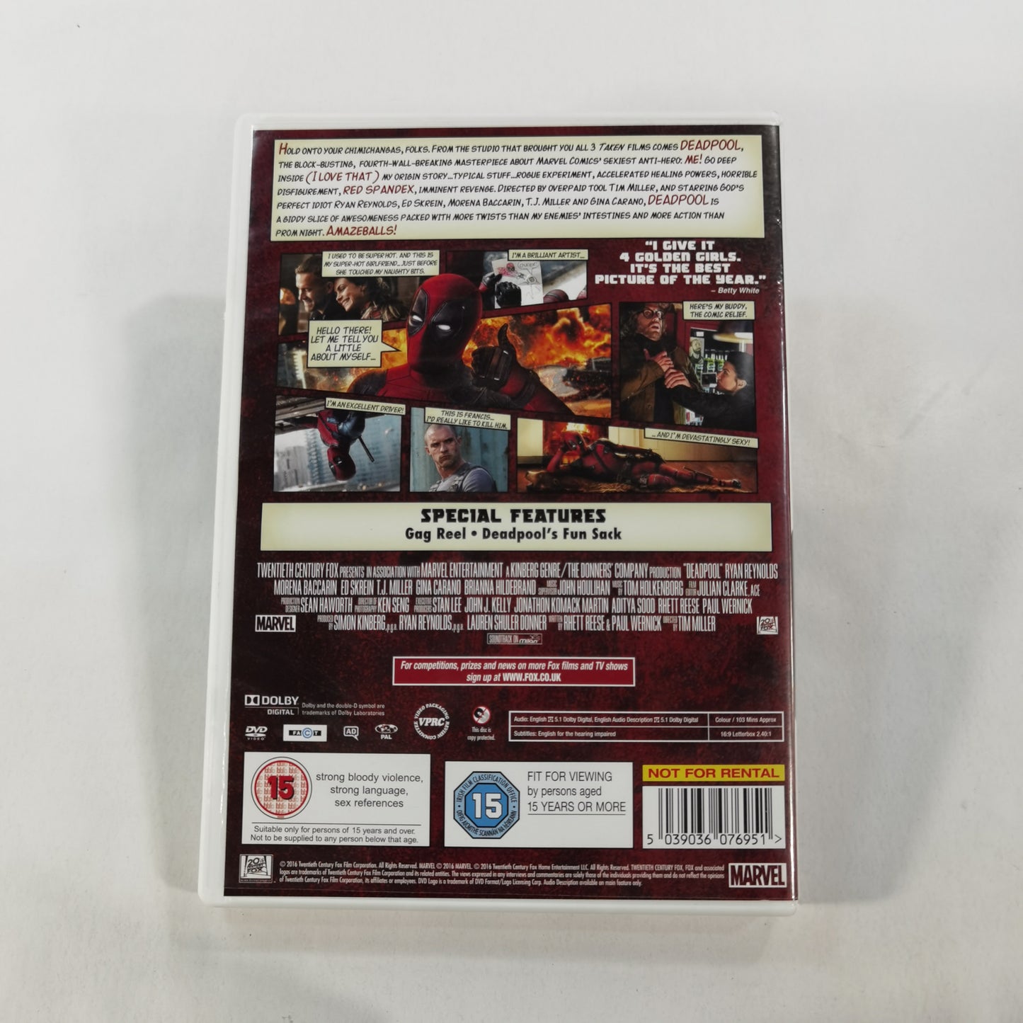 Deadpool (2016) - DVD UK 2016