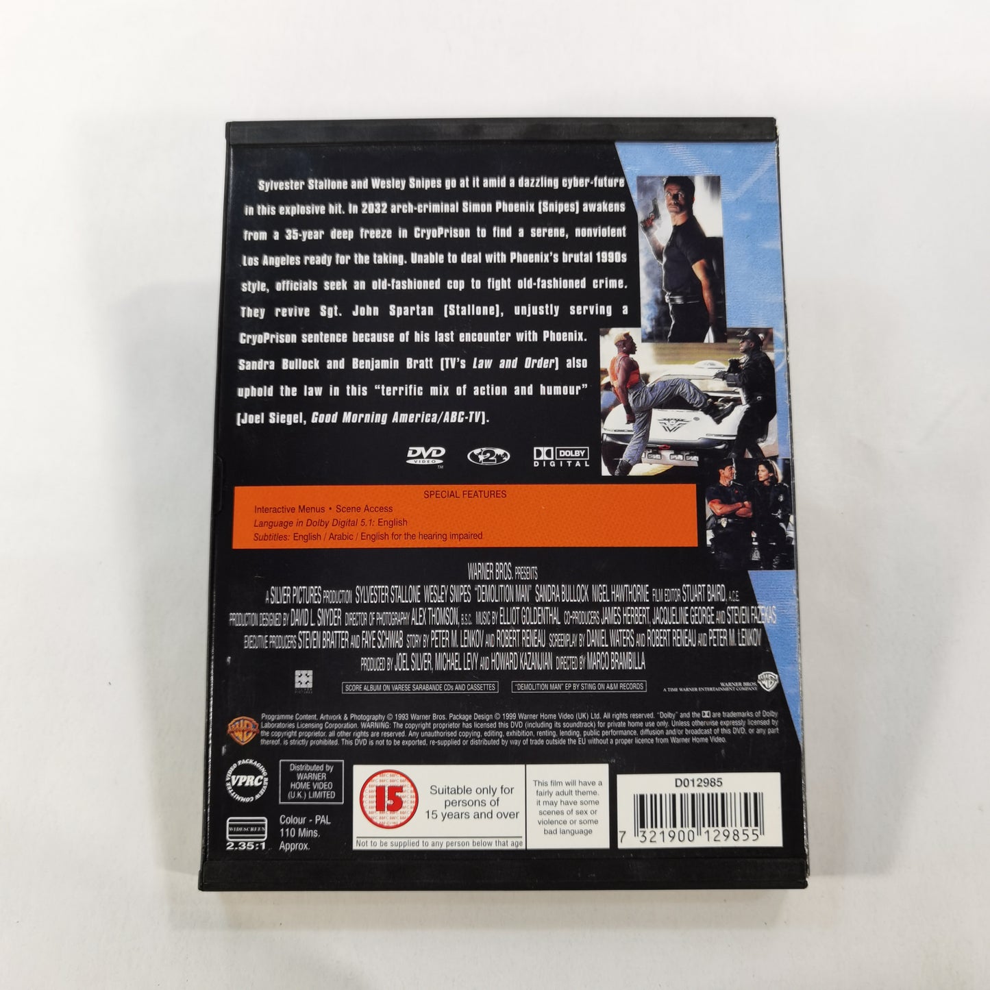 Demolition Man (1993) - DVD UK 1999 Snap Case