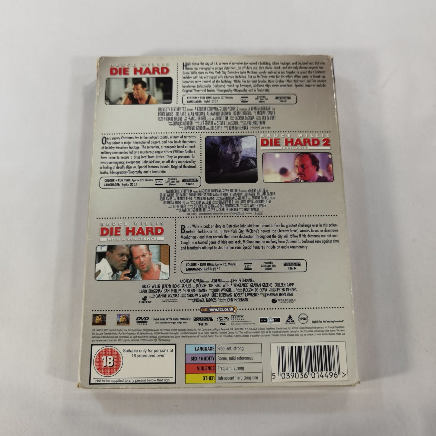 Die Hard: Collection - DVD UK 2003 3 DVD Gift Set ( 3x Films ) – KobaniStore