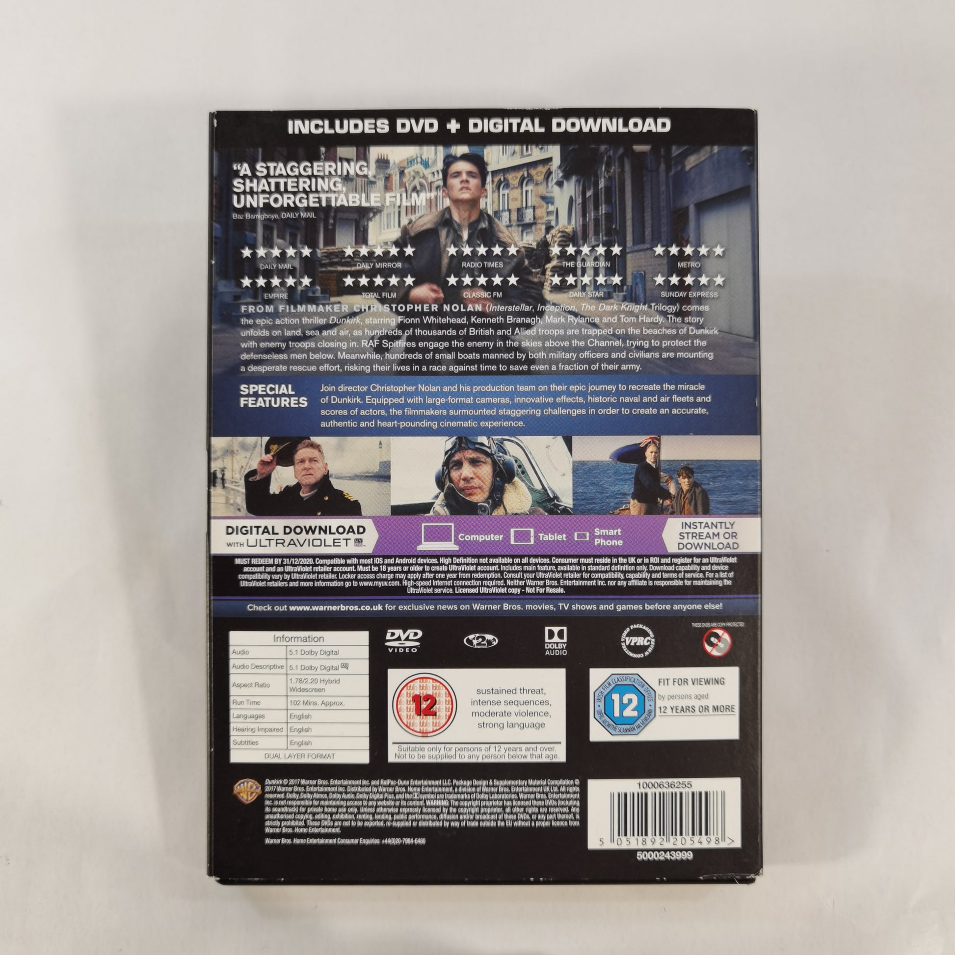 Dunkirk 2017 DVD UK 2017 2 Disc Limited Edition