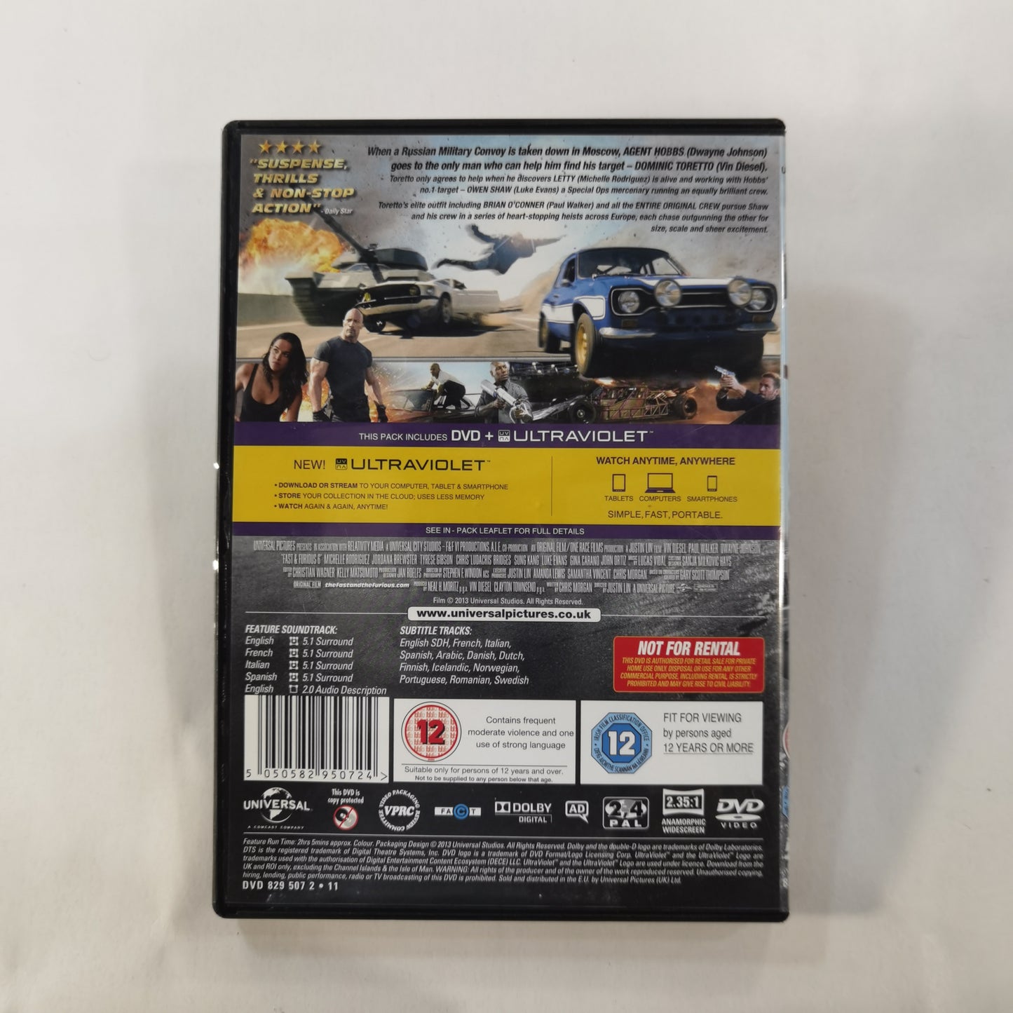 Fast & Furious 6 (2013) - DVD UK 2013