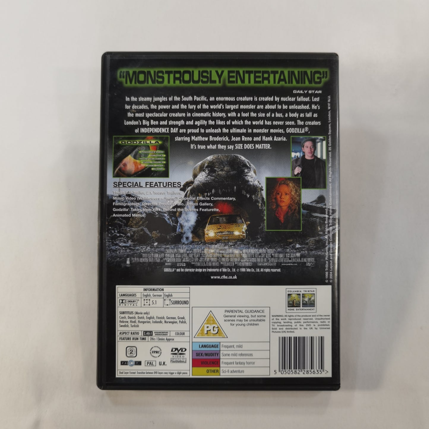 Godzilla (1998) - DVD UK 2004