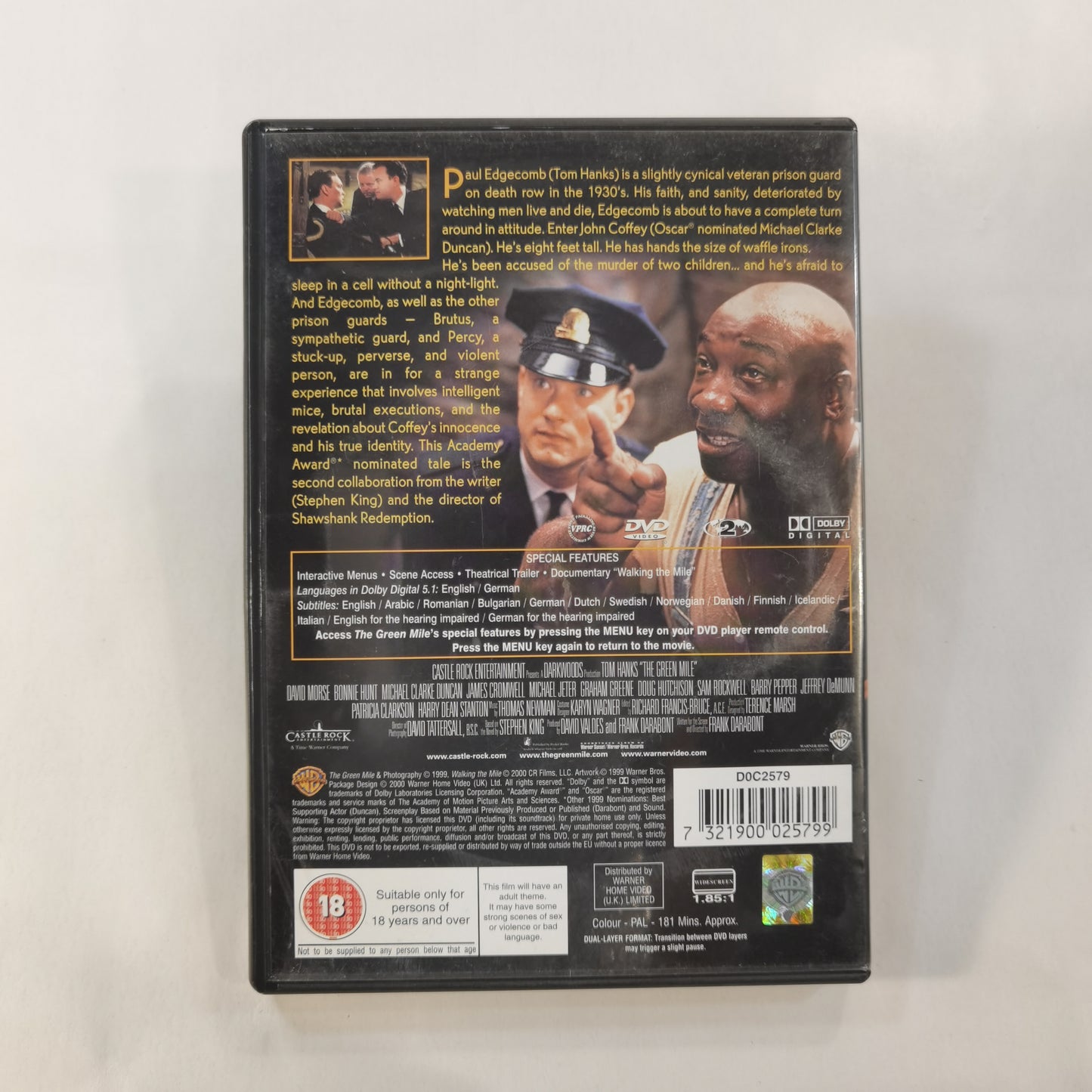 The Green Mile (1999) - DVD UK 2000