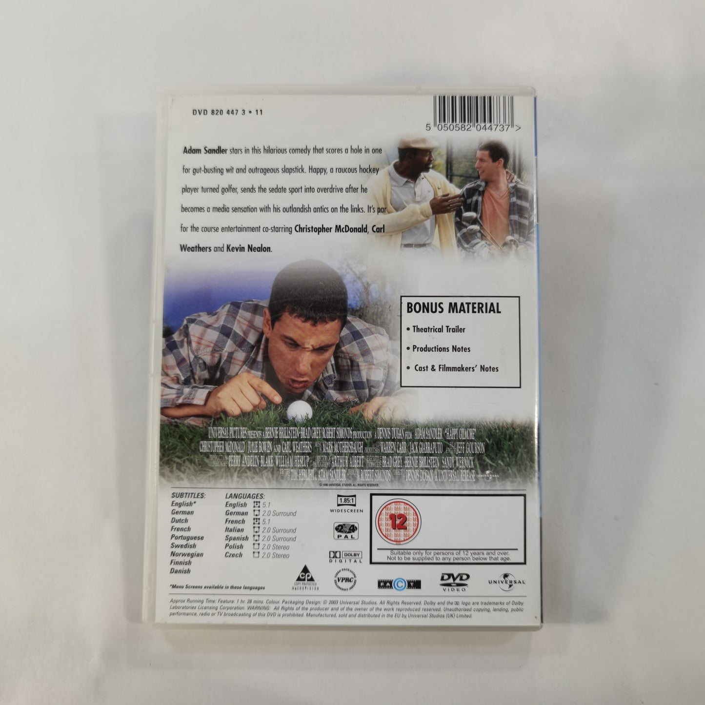 Happy Gilmore (1996) - DVD UK 2003