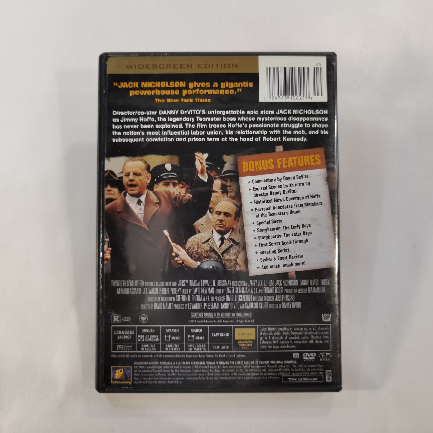 Hoffa (1992) - DVD US 2003