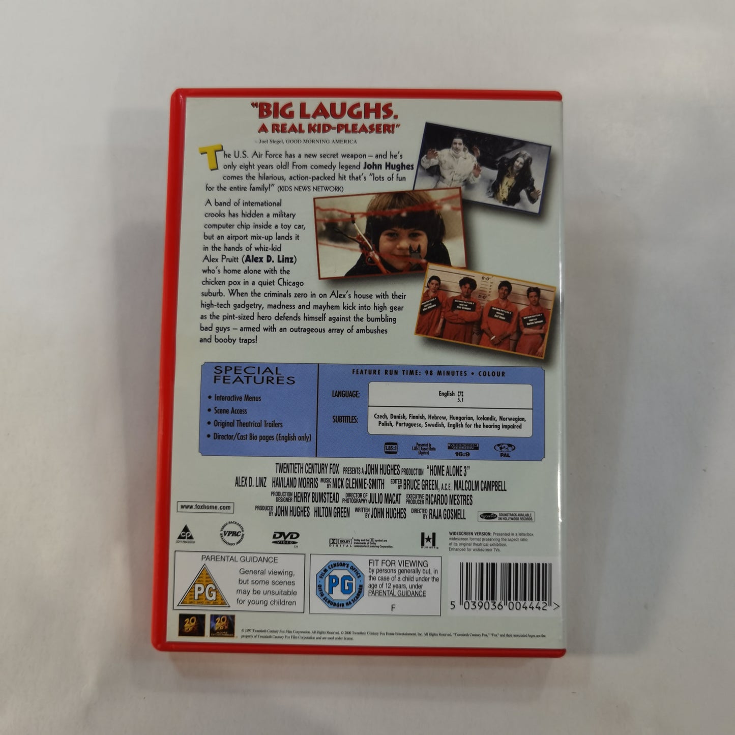 Home Alone 3 (1997) - DVD UK 2000