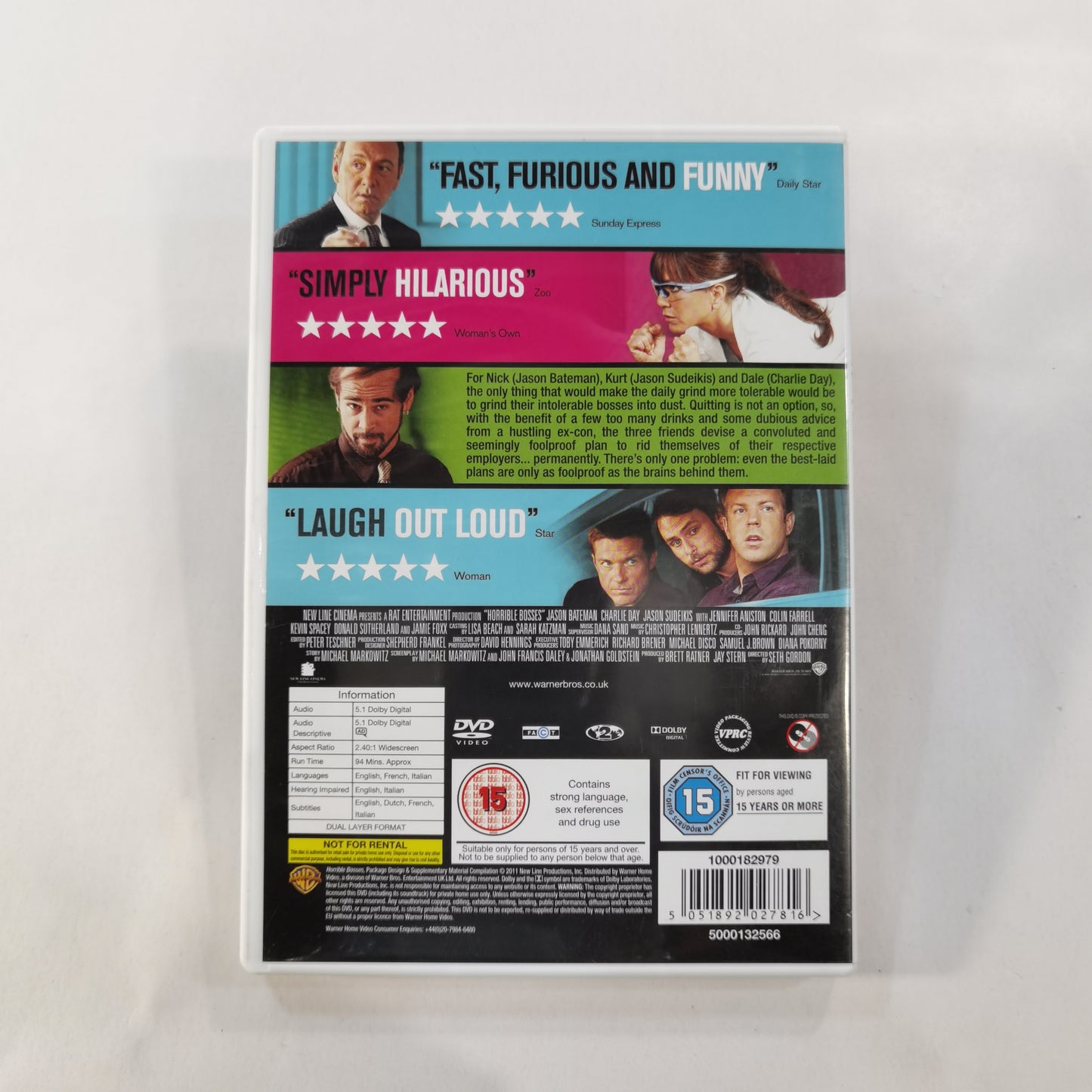 Horrible Bosses (2011) - DVD UK 2011