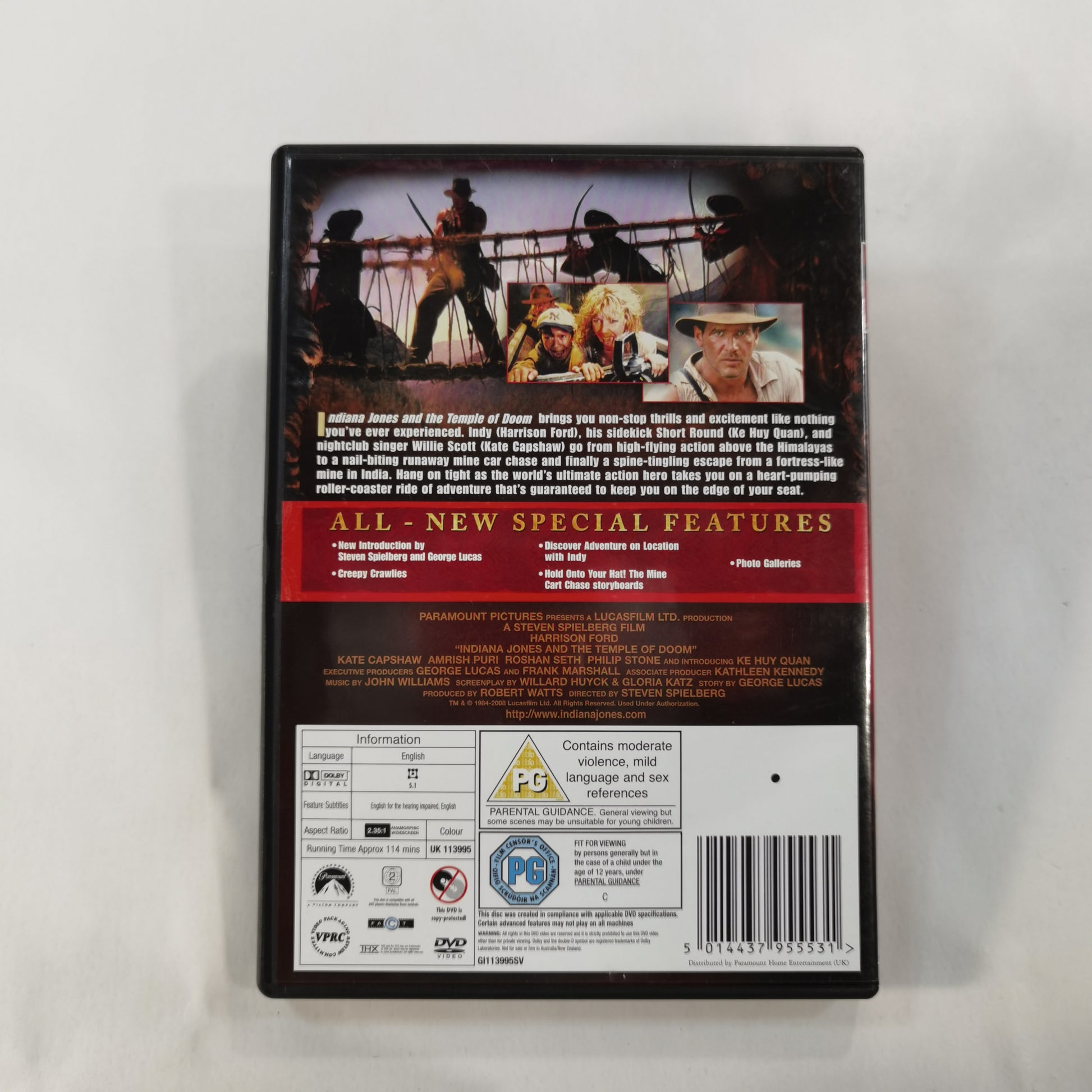 Indiana Jones and the Temple of Doom (1984) - DVD UK 2008 – KobaniStore