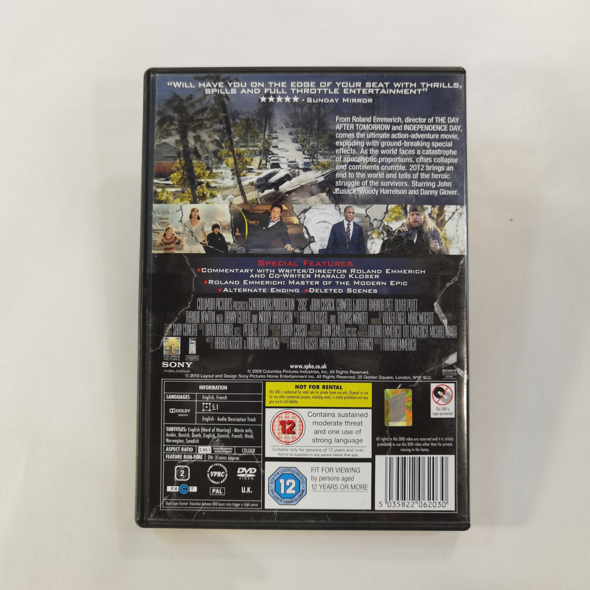 2012 (2009) - DVD UK 2010