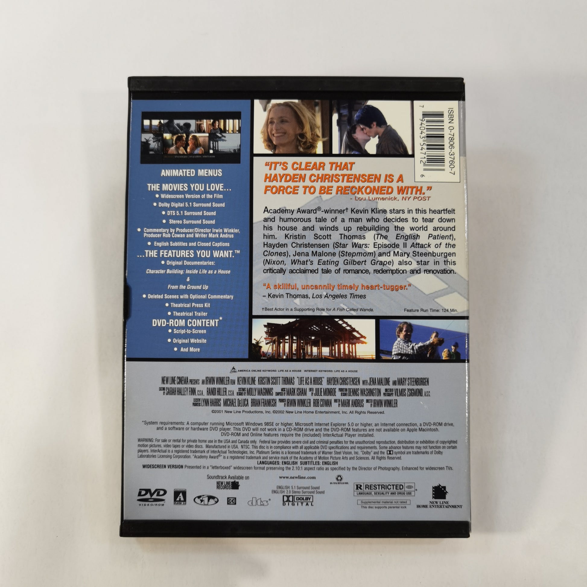 Life as a House 2001 DVD US 2002 Snap Case KobaniStore