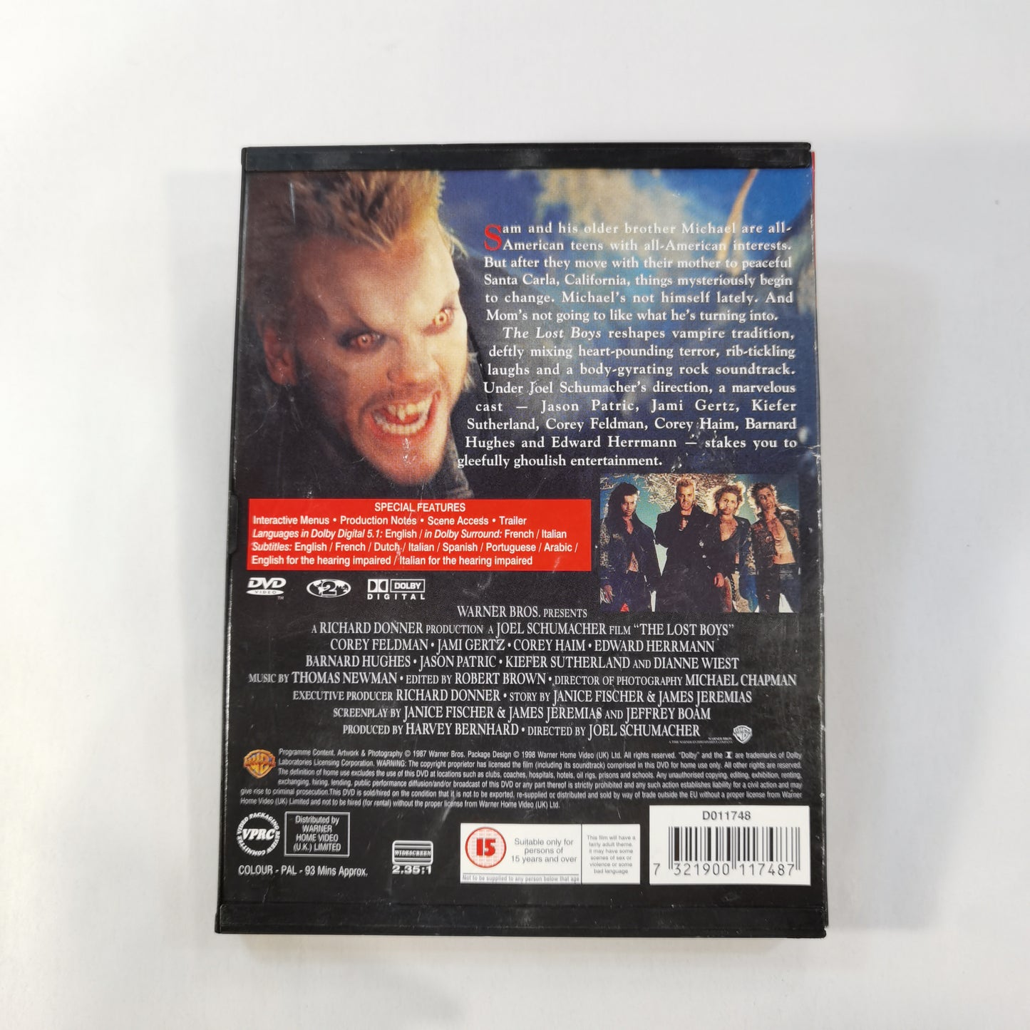 The Lost Boys (1987) - DVD UK 1998 Snap Case