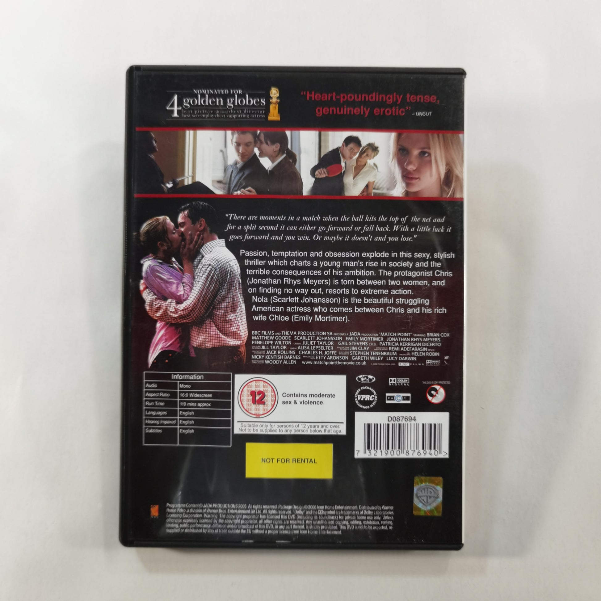 Match Point (2005) - DVD UK 2006