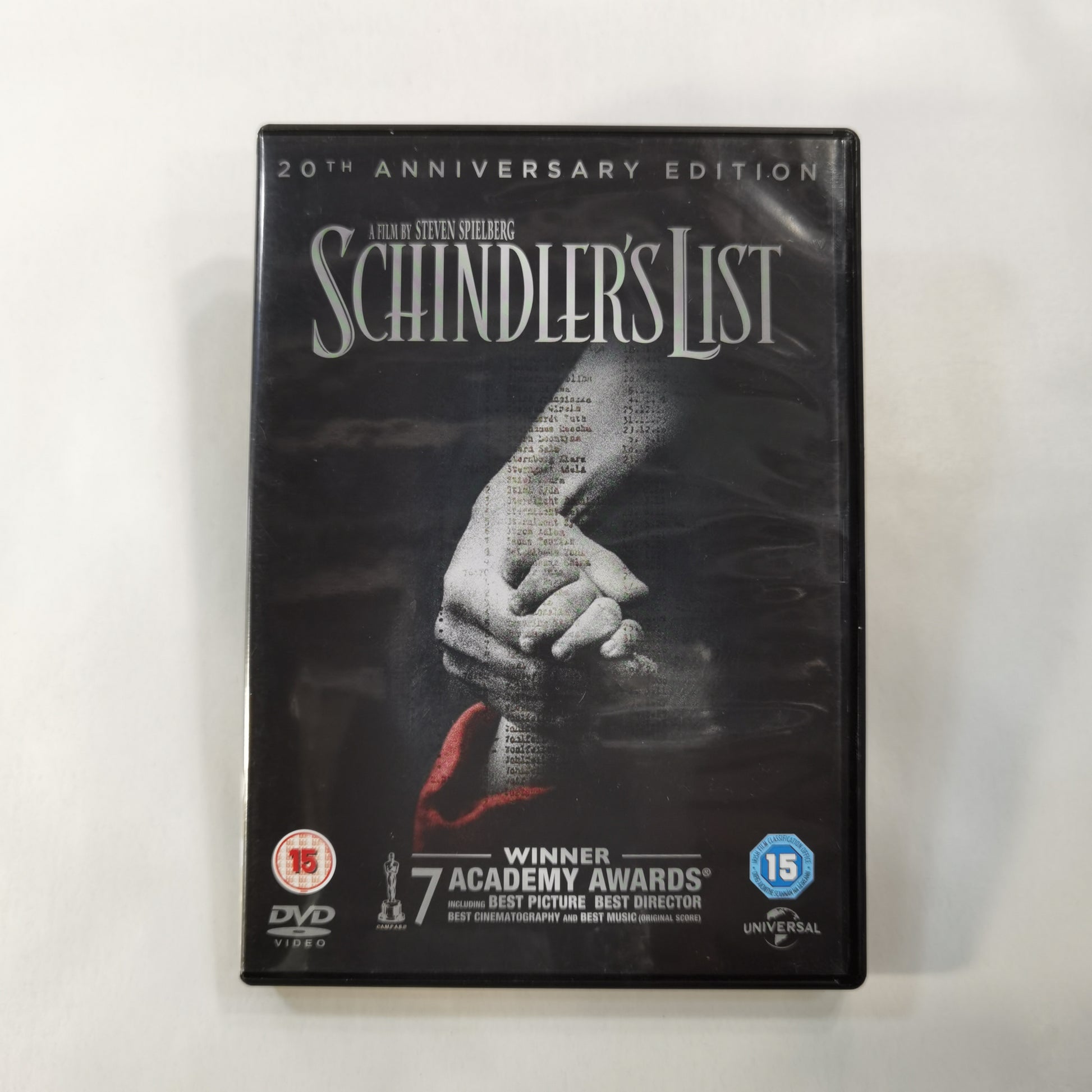 Schindler s List 1993 DVD UK 2013 2 Disc 20th Anniversary Edition