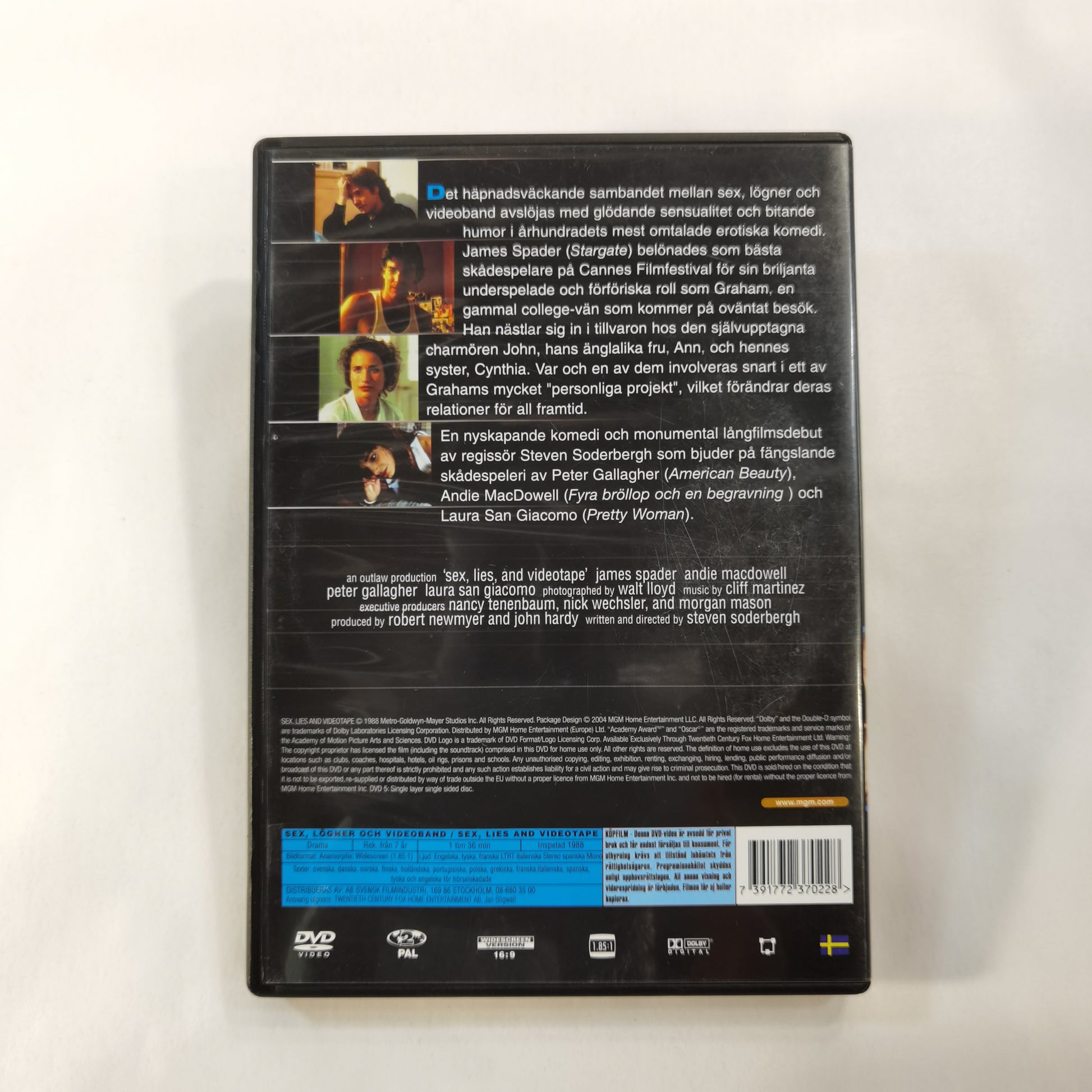 Sex, Lies, and Videotape ( Sex Lögner Och Videoband ) (1989) - DVD SE 2004