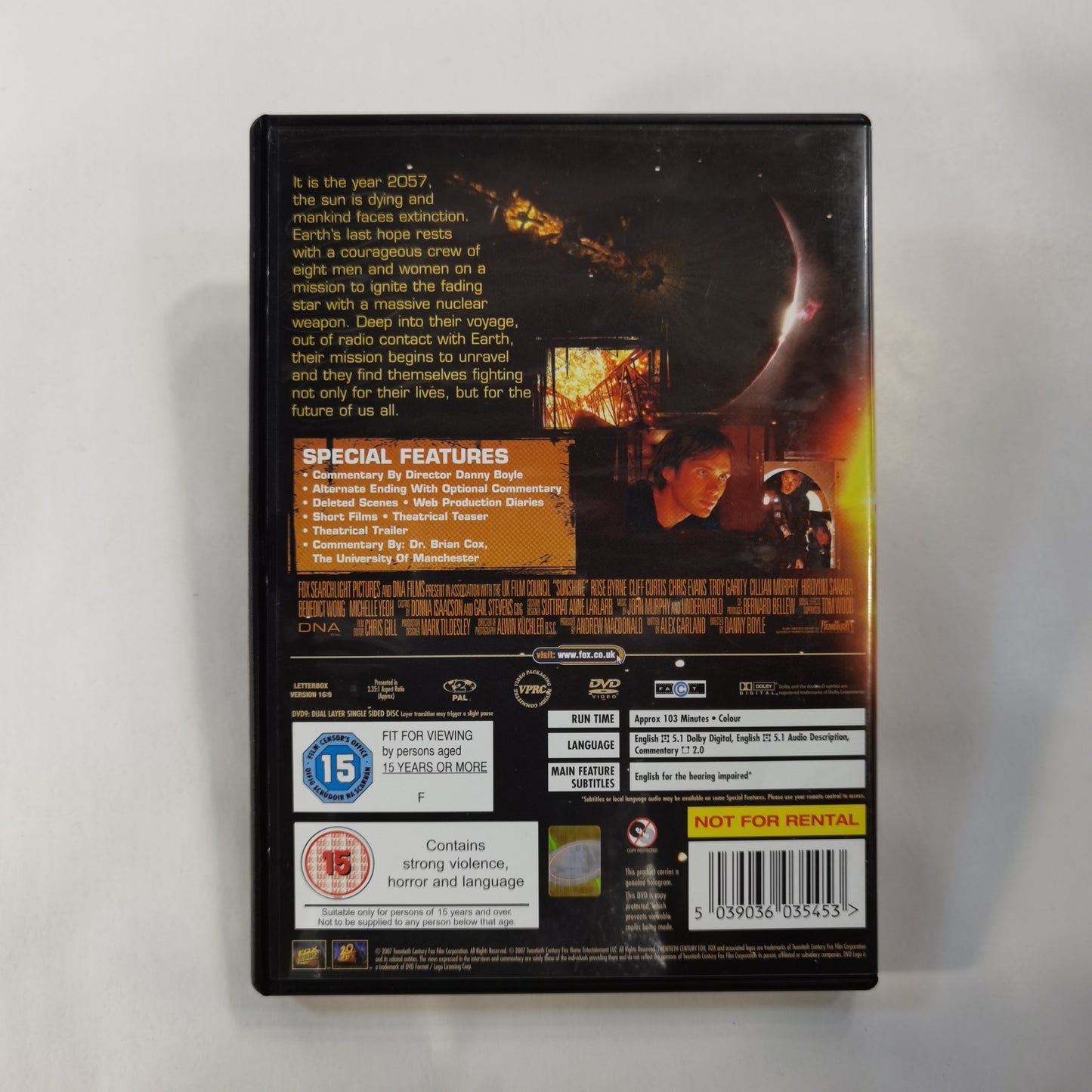 Sunshine (2007) - DVD UK 2007 ( Cover 2 ) – KobaniStore