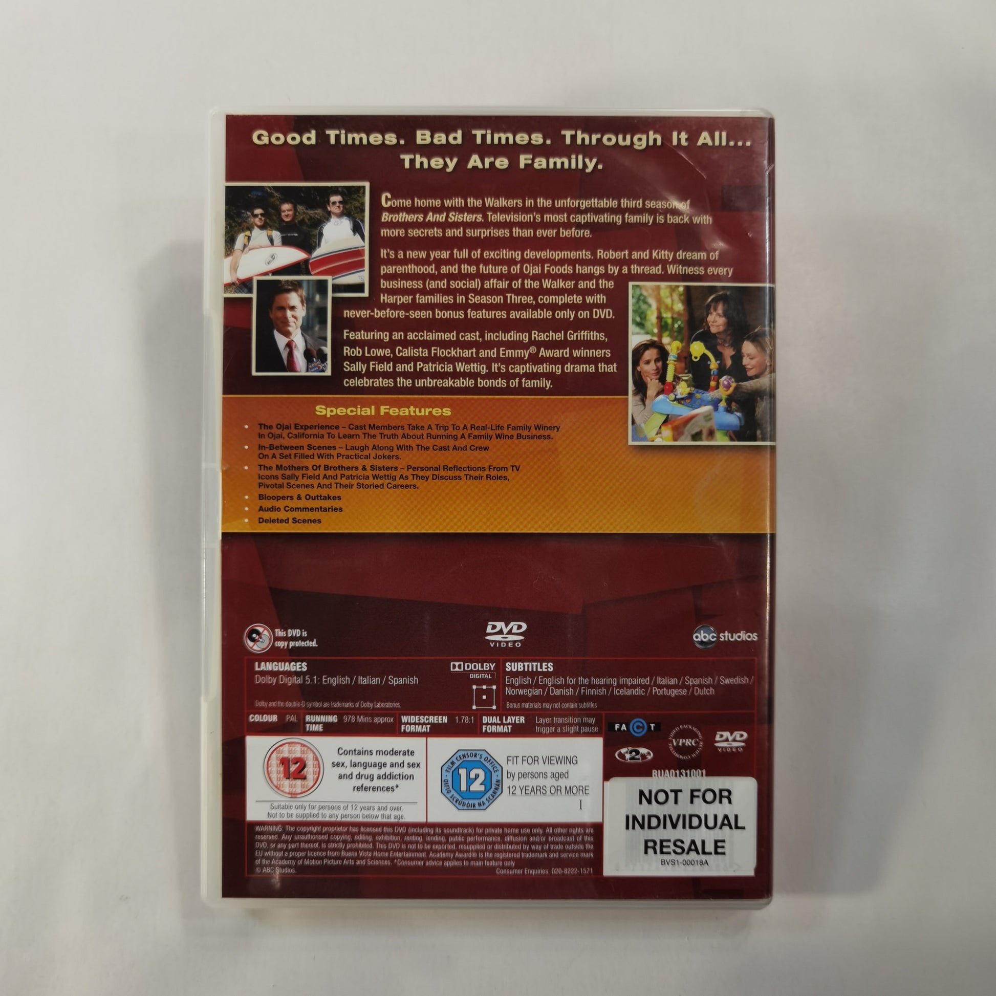 Brothers & Sisters: Series 3 (2008) - DVD UK – KobaniStore