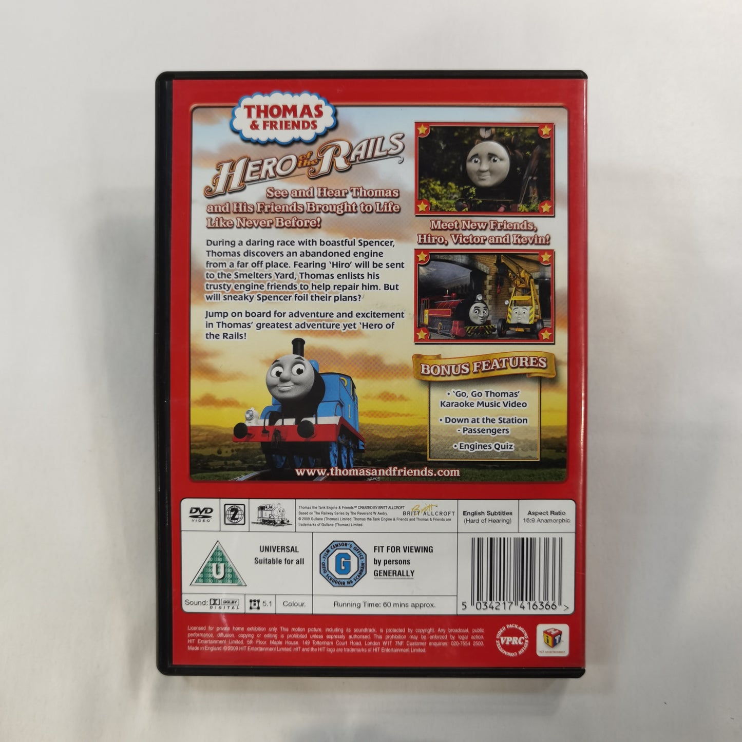 Thomas & Friends: Hero of the Rails - DVD UK 2009