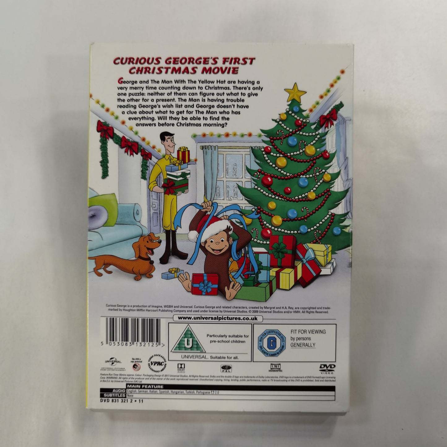 Curious George A Very Monkey Christmas 2009 DVD UK 2017