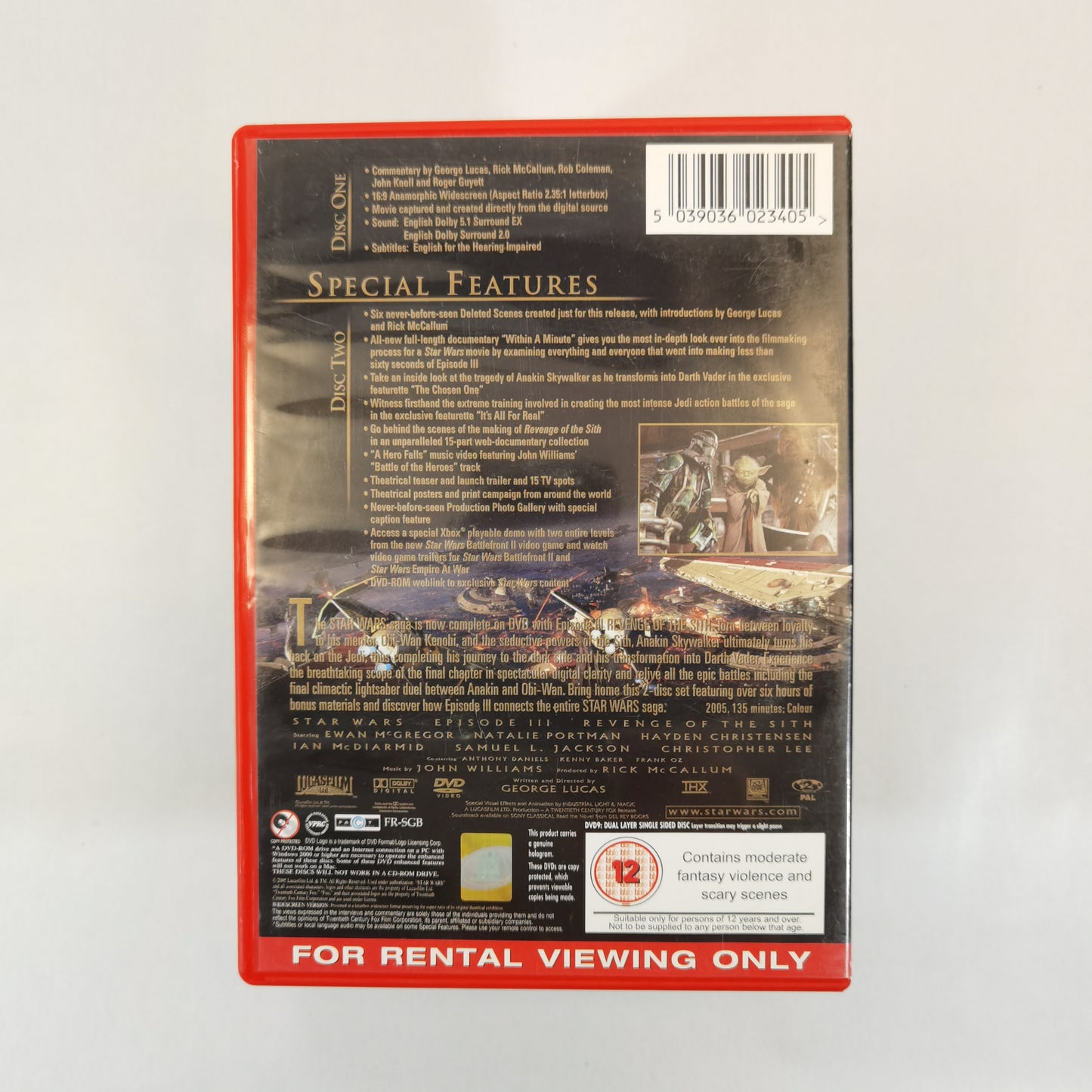 Star Wars Episode III: Revenge of the Sith (DVD, 2005, 2-Disc Set, Full  Screen) for sale online